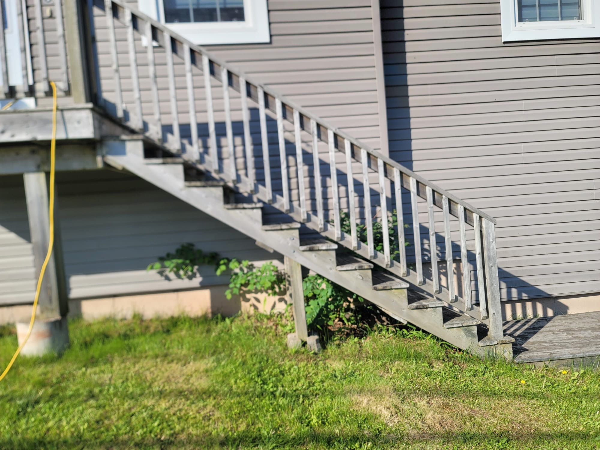 Weathered exterior staircase rebuilt — before, Kitchener