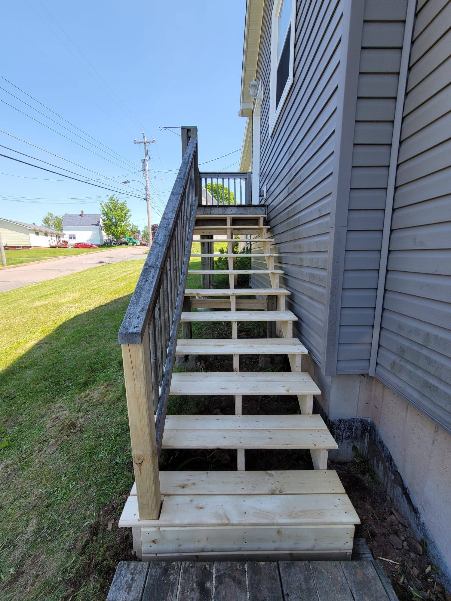 Rebuilt stair carriage to finished treads — after, Waterloo