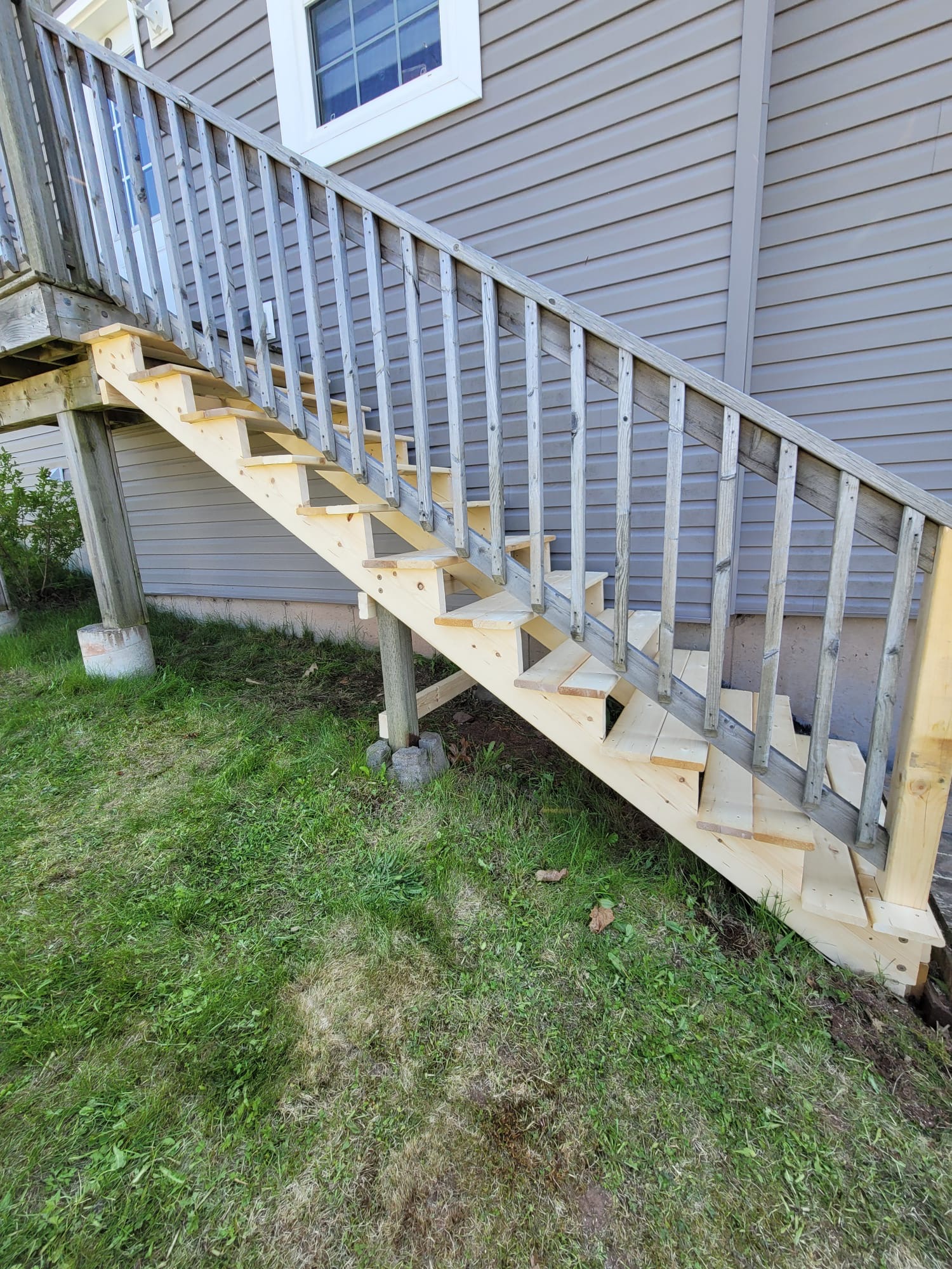 Weathered exterior staircase rebuilt — after, Kitchener