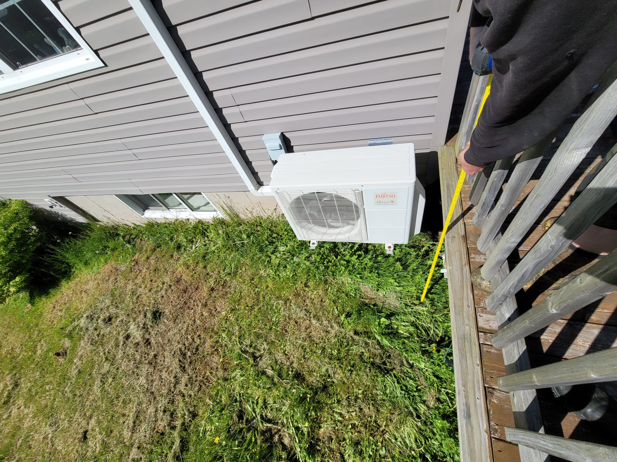 Ductless heat pump mount & exterior finish — Guelph