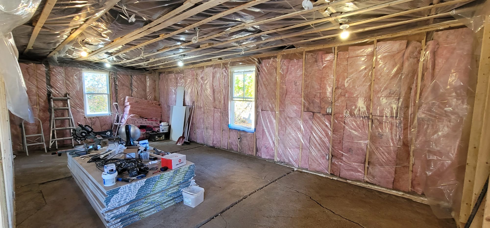Insulated shell to bright open living space — before, Waterloo